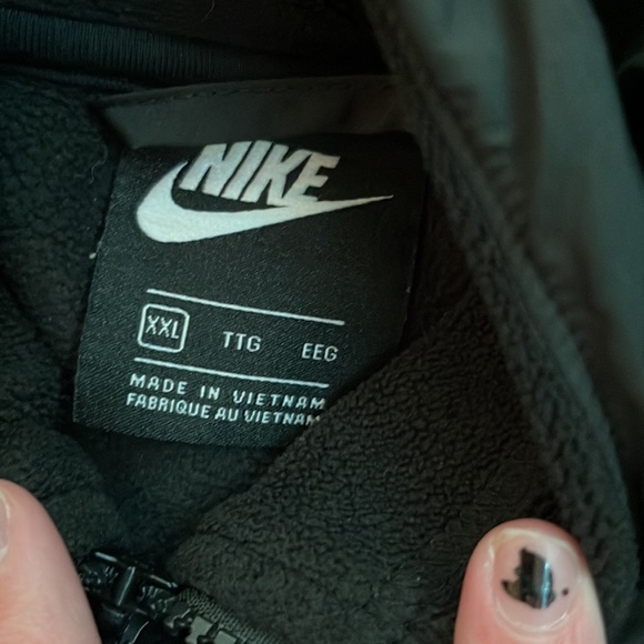 Black nike zip up jacket Size 2X - Picture 3 of 3